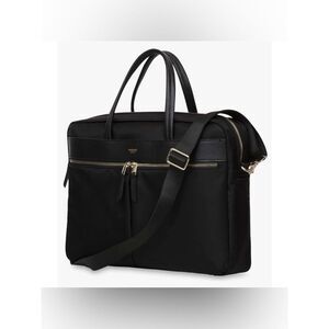 Knomo Womens Hanover 14 inch Laptop Briefcase Shoulder Work Bag in Black
